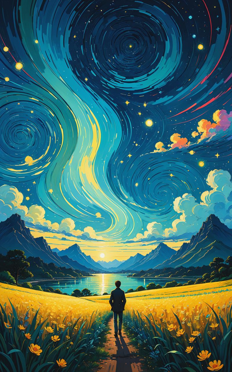 10610-3785364929-Art by James R. Eads, Swirling and flowing lines define the vivid landscapes and sky, drawing inspiration from Van Gogh's Starry.png